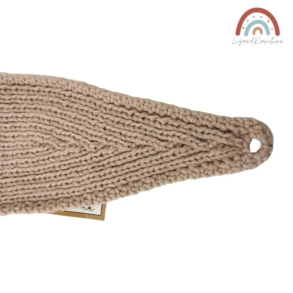 New! C.C Knitted Headband Handmade Crochet Rose Gem Neck Warmer
